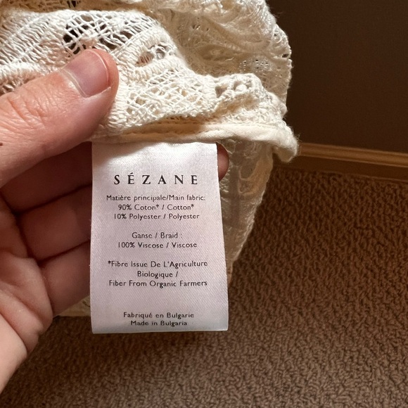 Sezane Salina Blouse Crème - Size 38 - Picture 7 of 7